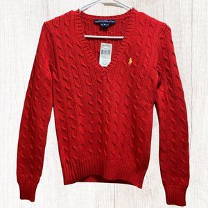 [NEW] Ralph Lauren | Cashmere V-neck Pullover Sweater, M